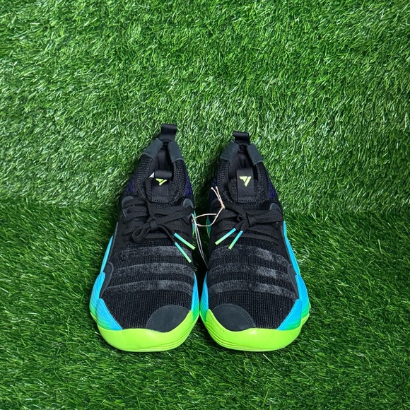 Mens Adidas Trae Young 2 Trae-Tlien Basketball Navy Green - H06473 - Picture 3 of 5